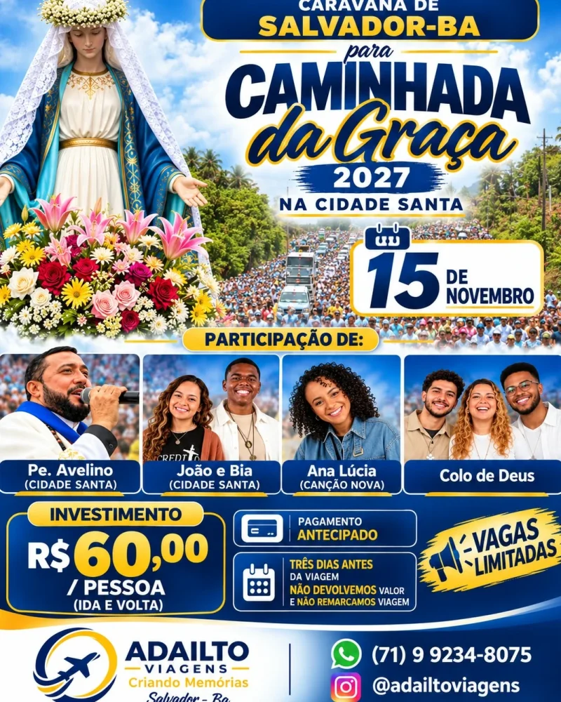 CAMINHADA DA GRAÇA, na Cidade Santa